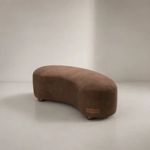 Buy Milano Bed Bench UAE | Luxury Curved Brown Seating