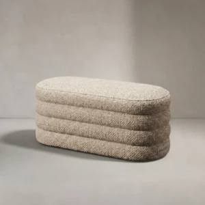 Mirabella Bed Bench UAE | Luxury Beige Textured Seating