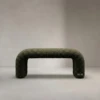 NOEMI GREEN BOUCLE BED BENCH - luxury furniture Dubai UAE