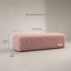 SELENE PINK BOUCLE KIDS BED BENCH - luxury furniture Dubai UAE