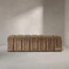 Zelina Beige Velvet Bed Bench - luxury furniture Dubai UAE