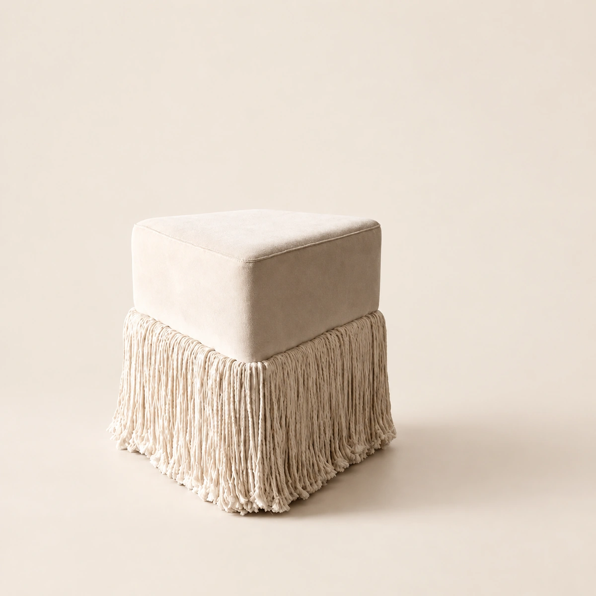 Diana Fringe Modern Ottoman