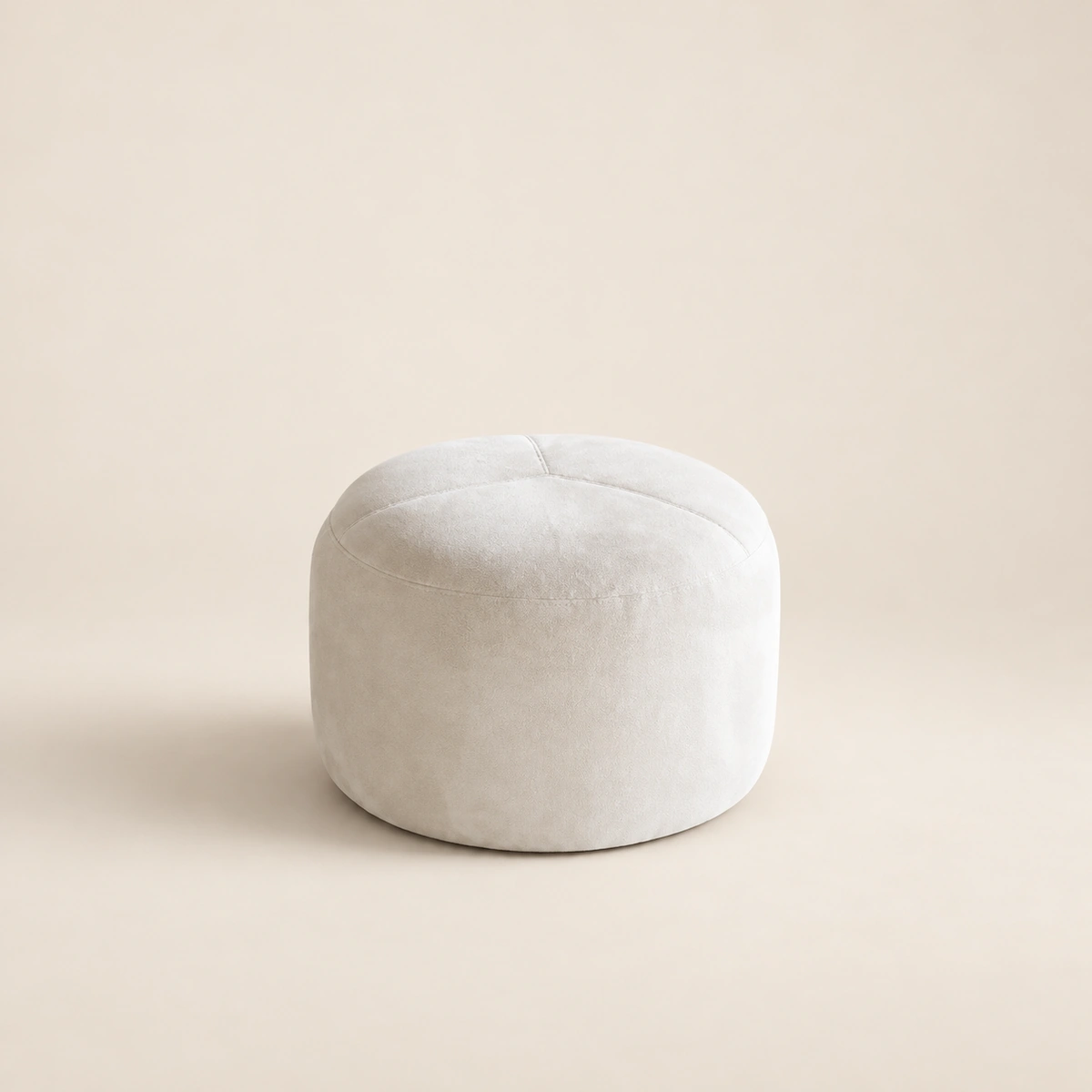 Terana Round Velvet Ottoman
