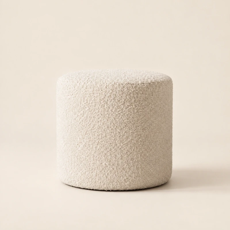 Sofina Ottoman β Modern Boucle Drum Pouf 2026 Luxury