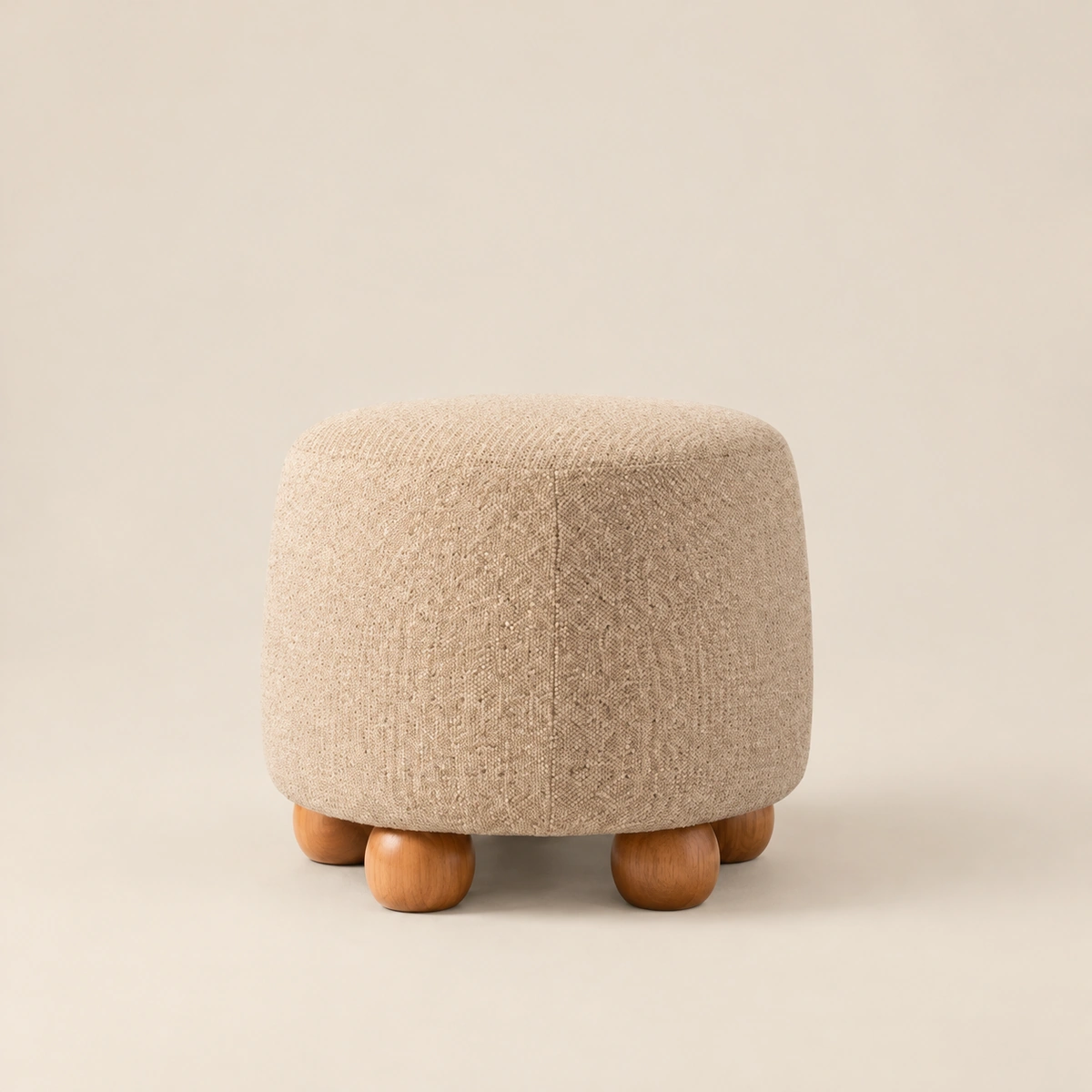 Frina Wooden Base Ottoman