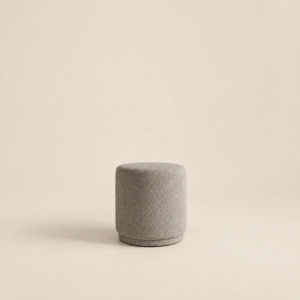 Cortina Grey Linen Ottoman