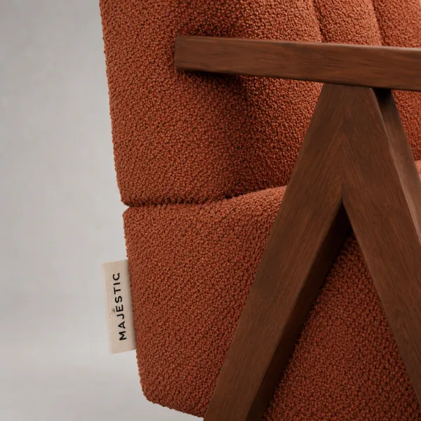 Modern orange arm chair in UAE