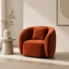 Ana Armchair – Modern Rust-Orange Luxury Chair | Majestic Home
