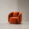 ANA TANGERINE VELVET ARM CHAIR - luxury furniture Dubai UAE