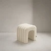 Ana Ottoman – Sculptural Arch Boucle Accent Seat