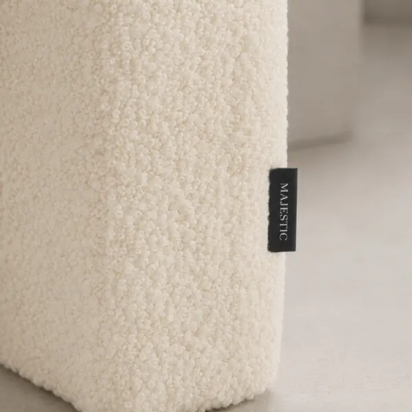 Ana Ottoman – Sculptural Arch Boucle Accent Seat