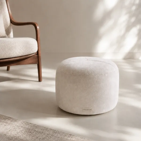 Aurona Ottoman – Luxury Velvet Pouf Accent Seat