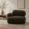 Calvina Armchair – Modern Dark Olive Accent Chair | Majestic Home