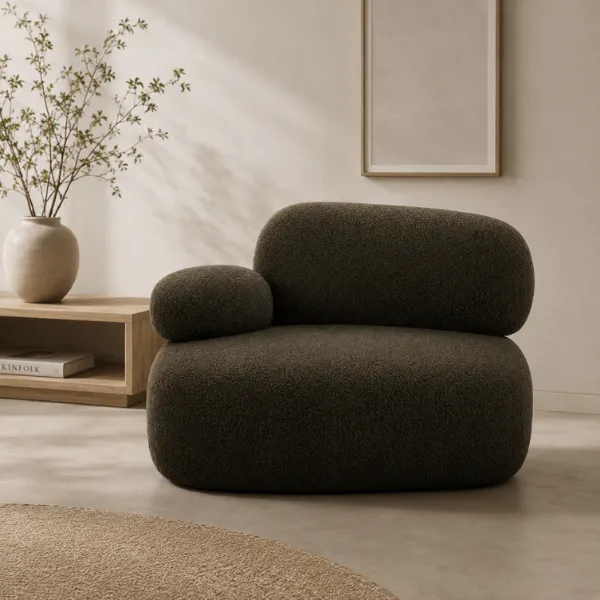 Luxury green boucle arm chair in UAE