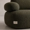 Nodern green boucle arm chair