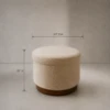 Cardo Ottoman | Boucle Storage Ottoman with Wood Base