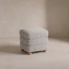Cielo Ottoman | Tiered Grey Boucle Accent Seat