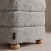 Cielo Ottoman | Tiered Grey Boucle Accent Seat
