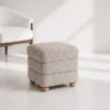 CIELO GREY BOUCLE OTTOMAN - luxury furniture Dubai UAE