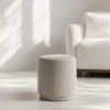 Cortina Ottoman | Linen Cylinder Ottoman for Modern Interiors