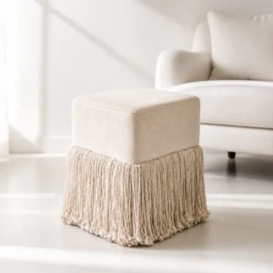 Diana Ottoman – Sculptural Fringe Design for Boho-Modern Interiors | Majestic Home