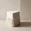 triangular fringe ottoman boho modern