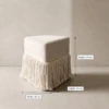 triangular fringe ottoman boho modern
