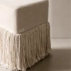 triangular fringe ottoman boho modern