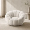 Elaria Armchair – Modern Sculptural Boucle Accent Chair | Majestic Home 2026 Luxury Modern