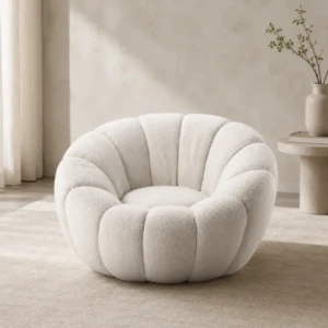 Elaria Armchair – Modern Sculptural Boucle Accent Chair | Majestic Home 2026 Luxury Modern