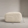 Eloisa Ottoman – Handcrafted Woven Rope Accent for Coastal Modern Interiors | Majestic Home