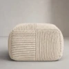 Eloisa Ottoman – Handcrafted Woven Rope Accent for Coastal Modern Interiors | Majestic Home