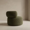 Luxury green boucle arm chair in UAE