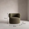 Luxury green beige Arm chair in UAE