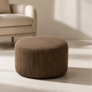 Gaina Ottoman – Sculptural Woven Cylinder Seat