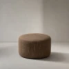 GAINA BROWN CYLINDER OTTOMAN - luxury furniture Dubai UAE