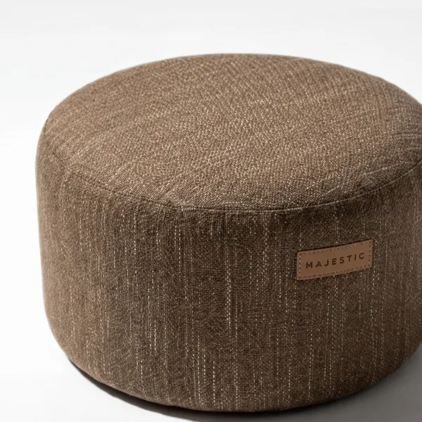 Gaina Ottoman – Sculptural Woven Cylinder Seat