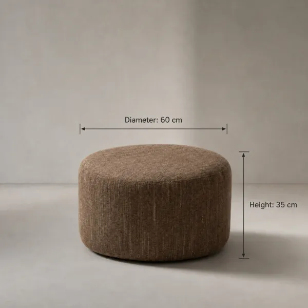 Gaina Ottoman – Sculptural Woven Cylinder Seat