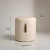 leather drum ottoman modern luxury