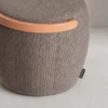 Lidia Ottoman – Woven Sculptural Wood Handle Stool