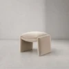 Lisa Ottoman – Boucle Panel-Leg Accent Stool | Majestic Home