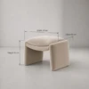 LISA BEIGE BOUCLE OTTOMAN - luxury furniture Dubai UAE
