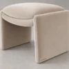 Lisa Ottoman – Boucle Panel-Leg Accent Stool | Majestic Home