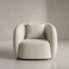 LIVIA BEIGE BOUCLE ARM CHAIR - luxury furniture Dubai UAE