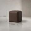 Sleek Lomina Ottoman – Leather Cube Stool