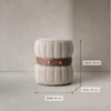 RITA LUXURY LEATHER OTTOMAN - luxury furniture Dubai UAE