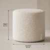 Sofina Ottoman – Modern Boucle Drum Pouf