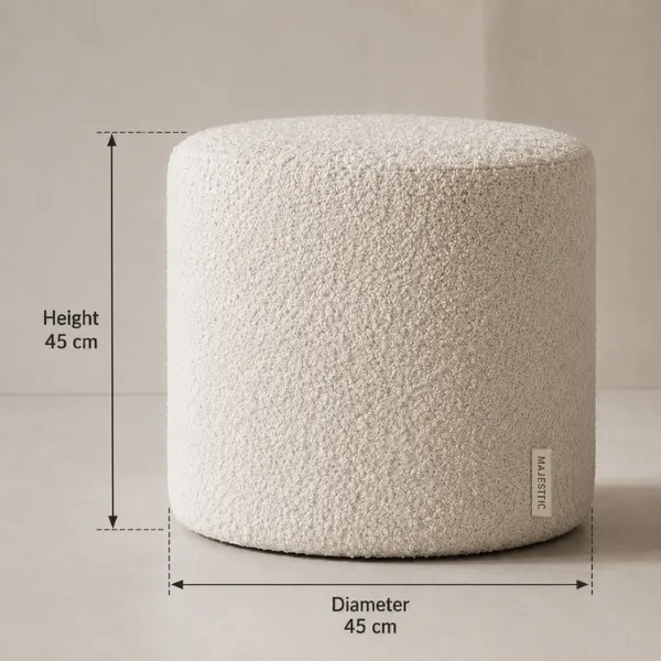 Sofina Ottoman – Modern Boucle Drum Pouf