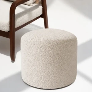 Sofina Ottoman – Modern Boucle Drum Pouf