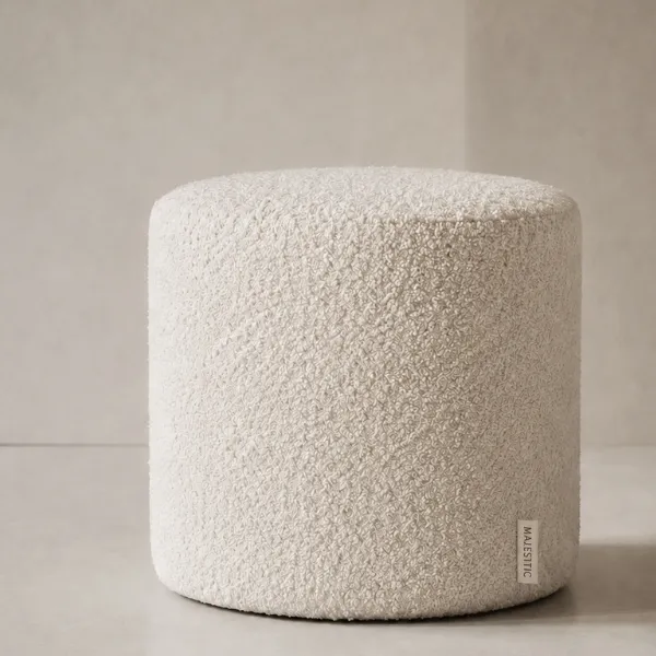 Sofina Ottoman – Modern Boucle Drum Pouf